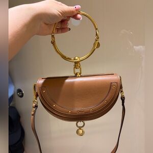 Chloé Nile Leather Half Moon Minaudiere